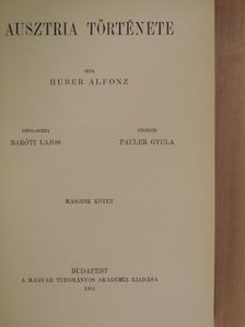 Huber Alfonz - Ausztria története II. (töredék) [antikvár]