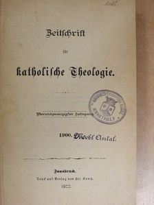 Nicolaus Paulus - Zeitschrift für katholische Theologie 1900. (gótbetűs) [antikvár]