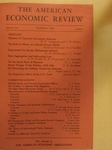 C. D. Siebert - The American Economic Review September 1968 [antikvár]