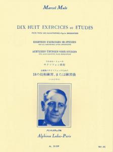 MULE, MARCEL - DIX HUIT EXERCICES OU ETUDES POUR TOUS LES SAXOPHONES D`APRES BERBIGUIER
