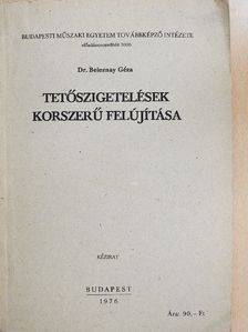Dr. Beleznay Géza - Tetőszigetelések korszerű felújítása [antikvár]
