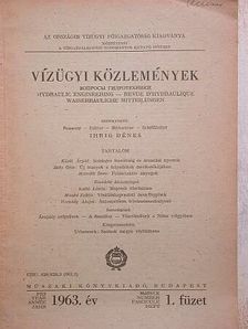 Bata Géza - Vízügyi Közlemények 1963/1. [antikvár]