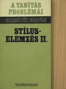 Harsányi Zoltán - Stíluselemzés II. [antikvár]