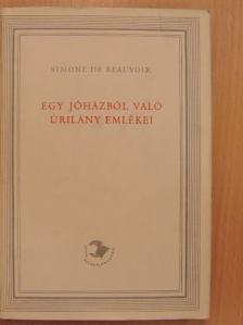 Simone de Beauvoir - Egy jóházból való úrilány emlékei [antikvár]