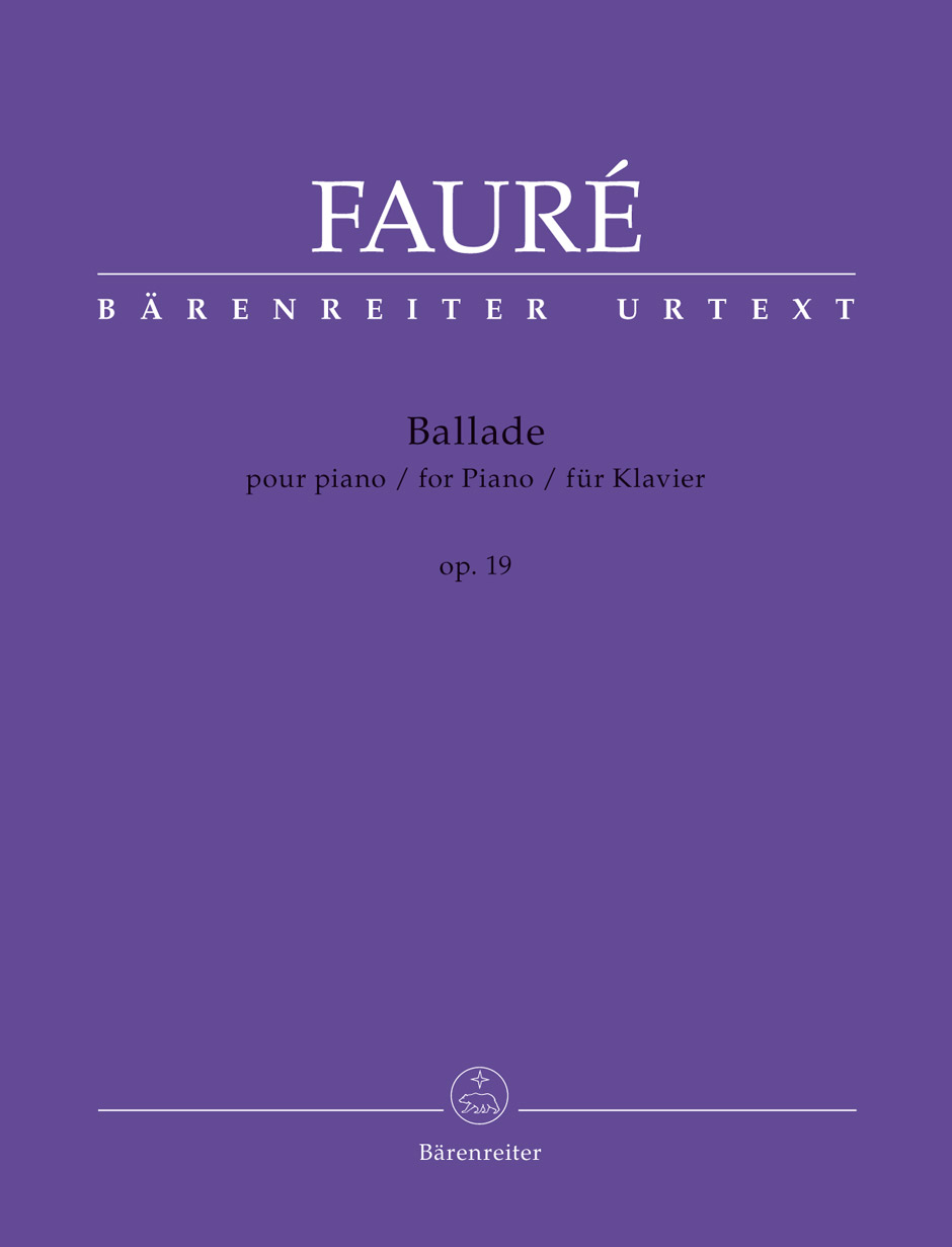 FAURÉ - BALLADE OP.19 ( f sharp-MINOR, A CAMILLE SAINT-SAENS