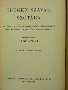 Idegen szavak szótára [antikvár]