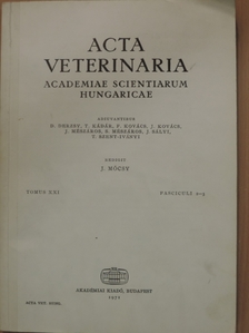 Cseh S. - Acta Veterinaria Tomus XXI, Fasciculi 2-3 [antikvár]