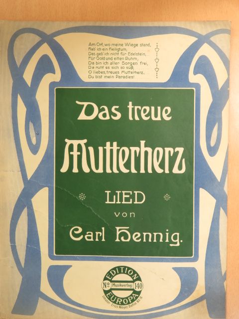 Carl Hennig - Das treue Mutterherz [antikvár]