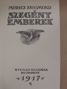 Móricz Zsigmond - Szegény emberek [antikvár]