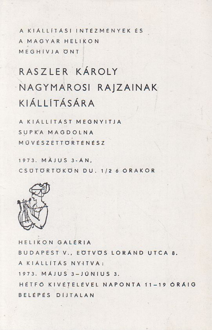 B. SUPKA MAGDOLNA - Raszler Károly nagymarosi rajzainak kiállítása [antikvár]
