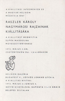 B. SUPKA MAGDOLNA - Raszler Károly nagymarosi rajzainak kiállítása [antikvár]