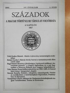 Bagi Dániel - Századok 2003/2. [antikvár]
