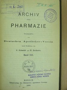 P. Farup - Archiv der Pharmazie 1904 [antikvár]