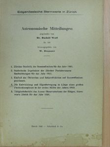 M. Waldmeier - Astronomische Mitteilungen 1941/141. [antikvár]