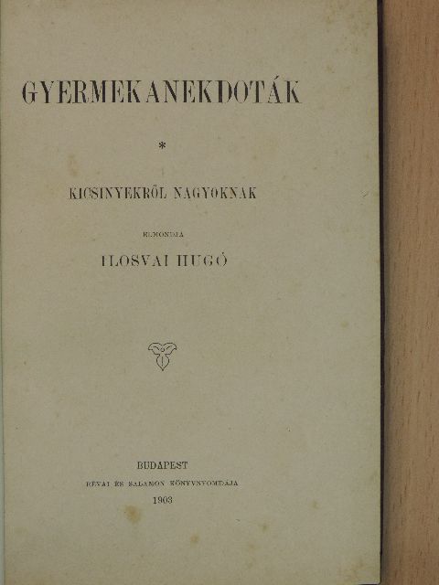 Gyermekanekdoták [antikvár]
