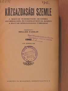 Közgazdasági Szemle 1932. január-december [antikvár]