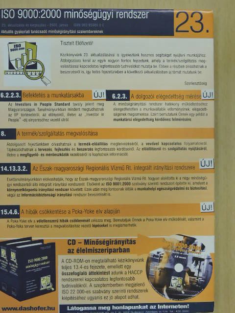 ISO 9000:2000 minőségügyi rendszer 2005. június [antikvár]