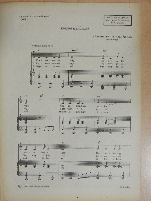 Ifj. Kalmár Tibor - Kormosszemű lány [antikvár]