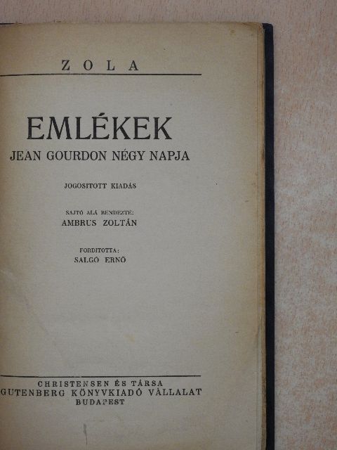 Ambrus Zoltán - Emlékek [antikvár]