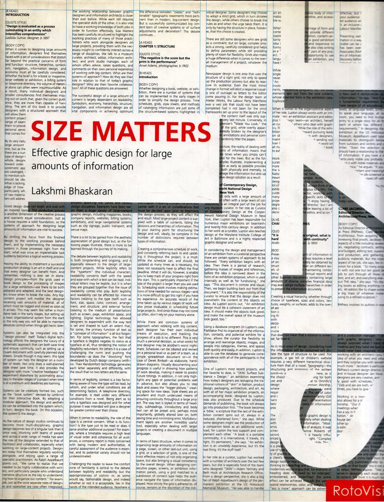 Lakshmi Bhaskaran - Size Matters: Effective graphic design for large amounts of information [antikvár]