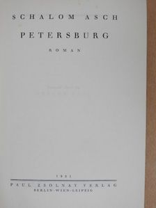 Schalom Asch - Petersburg [antikvár]