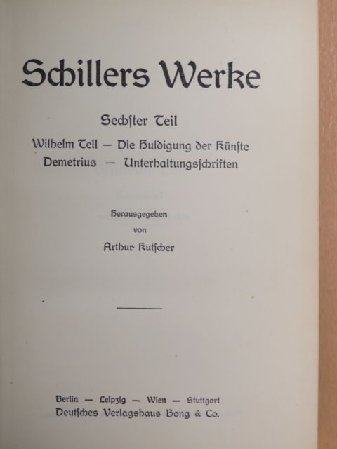 Friedrich Schiller - Schillers Werke 6-7. (gótbetűs) [antikvár]