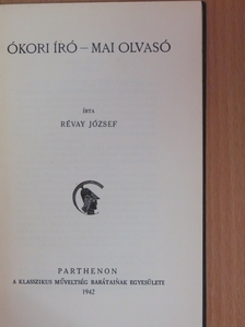 Révay József - Ókori író-mai olvasó [antikvár]