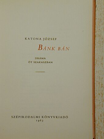 Katona József - Bánk bán [antikvár]
