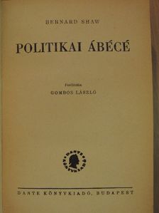 Bernard Shaw - Politikai ábécé [antikvár]