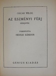Oscar Wilde - Az eszményi férj [antikvár]