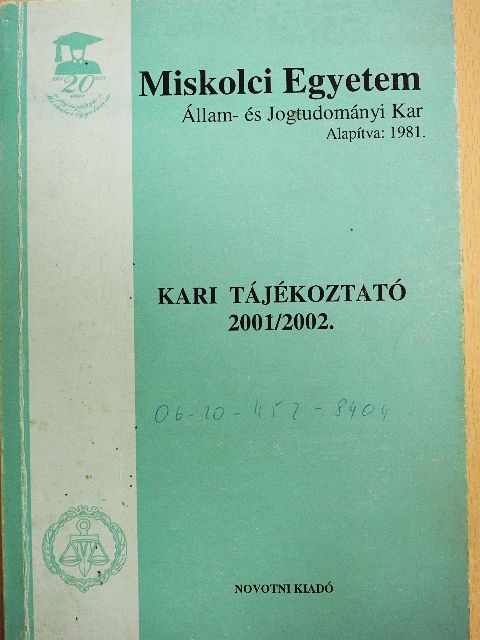 Kari Tájékoztató 2001/2002. [antikvár]