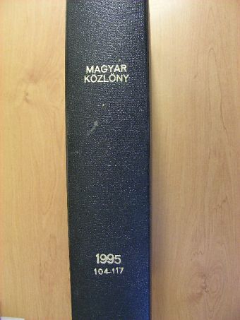 Magyar Közlöny 1995. december 1-29. [antikvár]