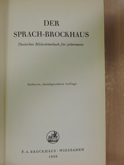 Der Sprach-Brockhaus [antikvár]