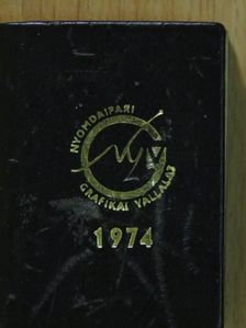Nyomdaipari Grafikai Vállalat 1974-es naptára (minikönyv) [antikvár]