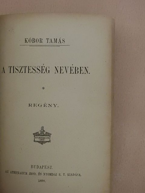 Kóbor Tamás - A tisztesség nevében/Bárányfelhők [antikvár]