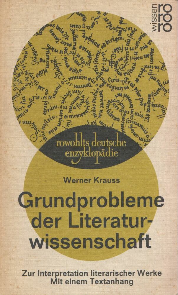Werner Krauss - Grundprobleme der Literaturwissenschaft [antikvár]