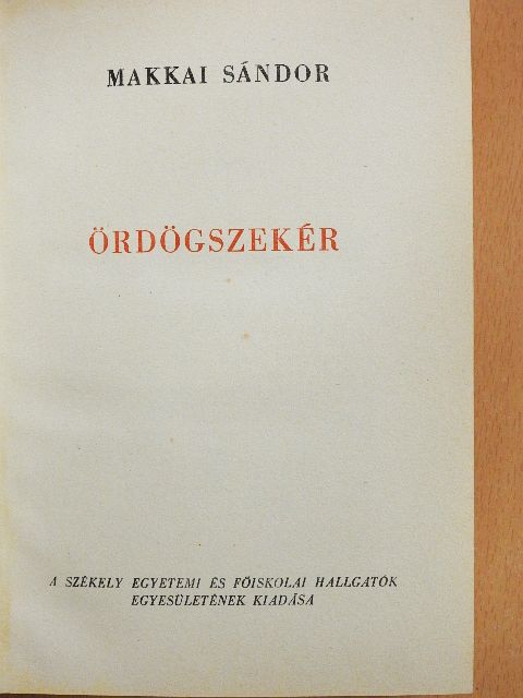 Makkai Sándor - Ördögszekér [antikvár]