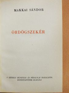 Makkai Sándor - Ördögszekér [antikvár]