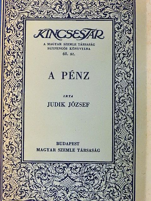 Judik József - A pénz [antikvár]