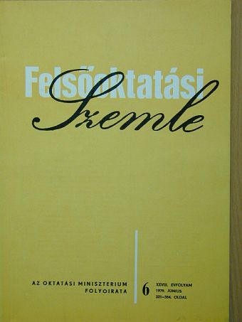 Bazsó Zoltán - Felsőoktatási Szemle 1979. június [antikvár]