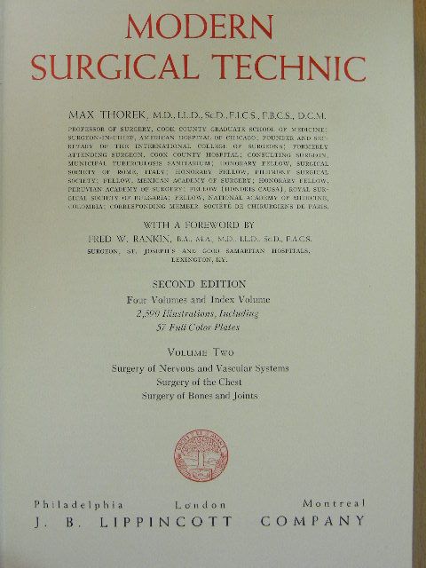 Dr. Fred W. Rankin - Modern Surgical Technic II. [antikvár]