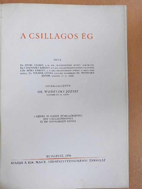 Bacsó Nándor - A csillagos ég [antikvár]