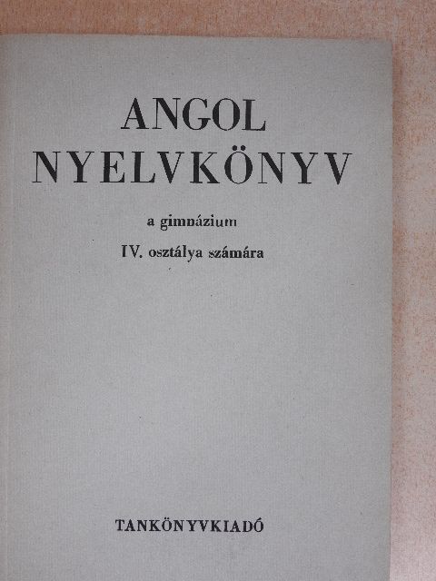 Buday László - Angol nyelvkönyv IV. [antikvár]