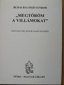 Budai Balogh Sándor - "Megtöröm a villámokat" [antikvár]