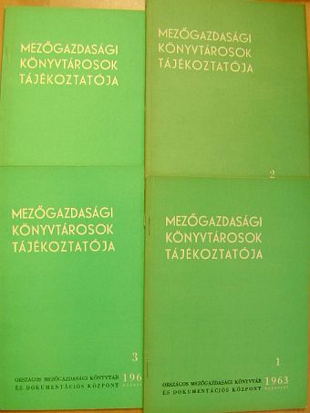 A. M. Bocsever - Mezőgazdasági Könyvtárosok Tájékoztatója 1963/1-4. [antikvár]