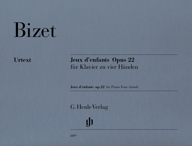Bizet - JEUX D`ENFANTS OP.22 FÜR KLAVIER ZU VIER HAENDEN URTEXT (VOSS/GROETHUYSEN)