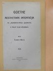 Tompa Béla - Goethe aesthetikai intentiója [antikvár]