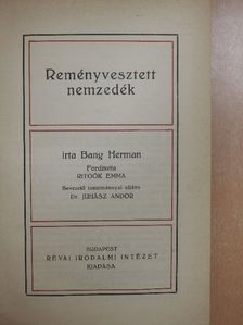 Herman Bang - Reményvesztett nemzedék [antikvár]