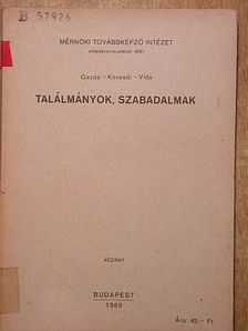 Dr. Vida Sándor - Találmányok, szabadalmak [antikvár]