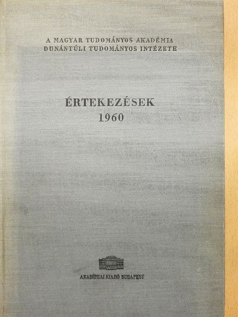 Kolta János - Értekezések 1960 [antikvár]